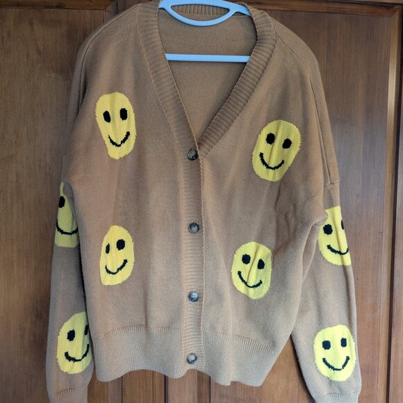 Smiley Face Cardigan - Picture 2 of 3